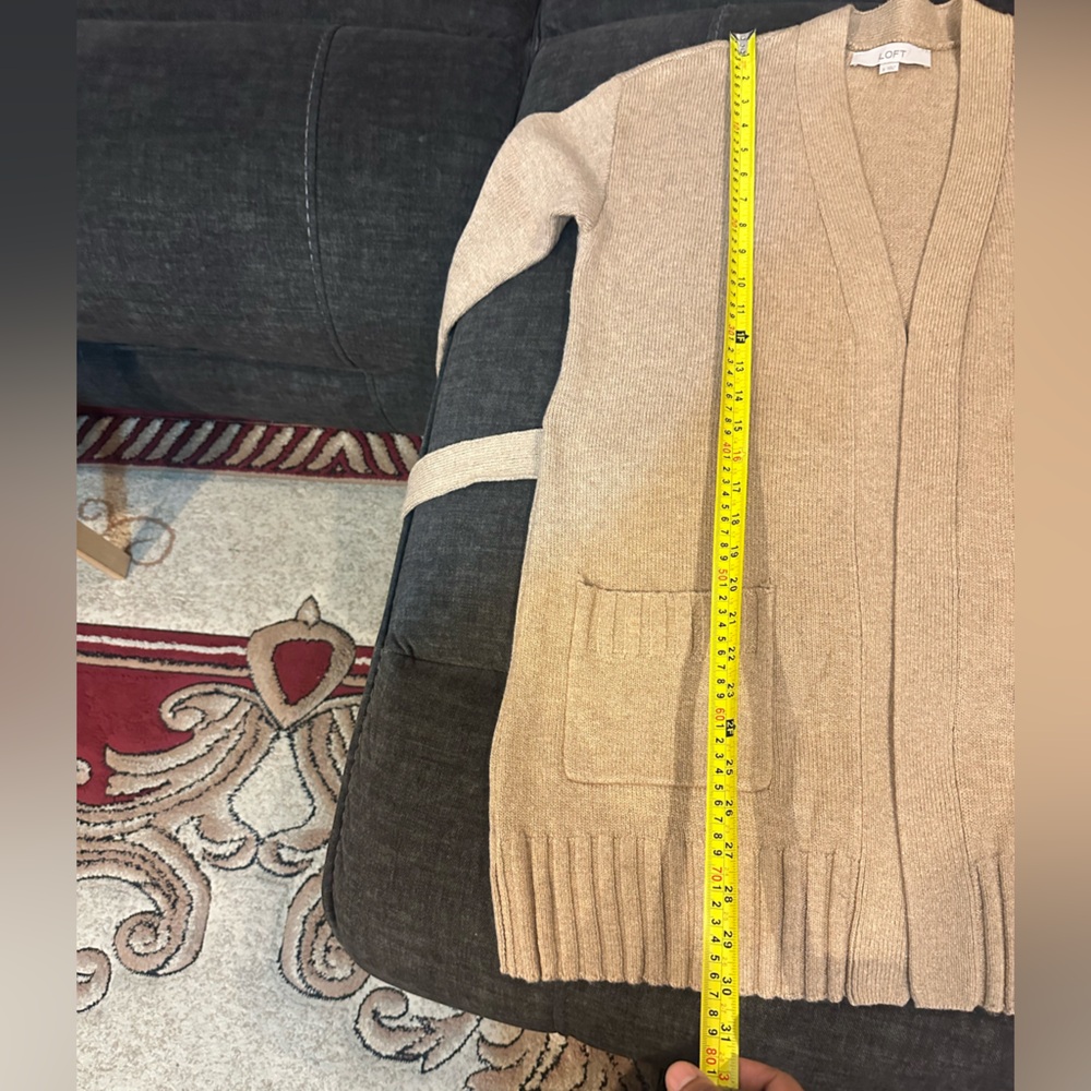 LOFT Women's Tan Belted Cardigan Size Small in excellent condition - Picture 13 of 15
